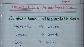 Countable and Uncountable Noun  English Grammer  Countable noun  Uncontable Noun [upl. by Eryn]