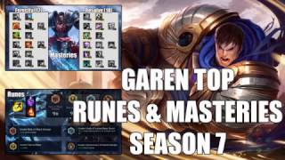 Garen Top Runes and Masteries season 7 League of legends [upl. by Primrosa]