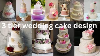 3 tier Wedding cake design  wedding cake  3 tier cake weddingcakedesign 3tiercake weddingcake [upl. by Otanutrof]