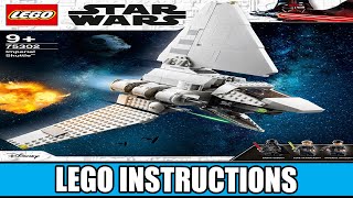 LEGO Instructions  Star Wars  75302  Imperial Shuttle [upl. by Hoes]