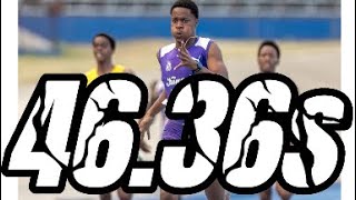 Marcinho Rose 4636s  Under 20 Boys 400m Finals Carifta Trails 2024 [upl. by Hebert]