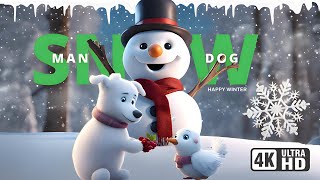 ⛄️The Snowman🎄and The Snowdog🐶  A Heartwarming Winter Talecartoonbedtime story🎁 [upl. by Estele]