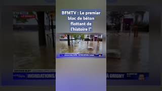 BFMTV  Le premier bloc de béton flottant de l’histoire  viralvideo france funny memes comedy [upl. by Grewitz]