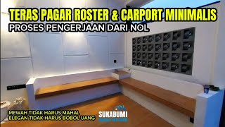 TERAS PAGAR ROSTER DAN CARPORT MINIMALIS MODERN [upl. by Lashonda]