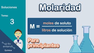 ¿Qué es la MOLARIDAD M y cómo se calcula [upl. by Nauqad]