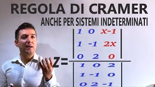 Regola di Cramer Sistema indeterminato  Algebra lineare [upl. by Justina]