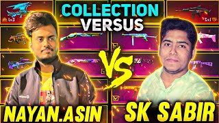 Sk Sabir Vs NayanAsin Gun Skin Collection Battle Gone Wrong 😱  Garena Free Fire [upl. by Enak]