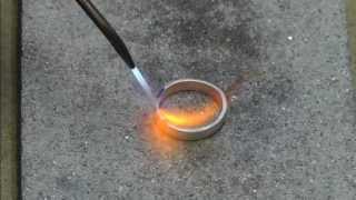 Three ways to solder a silver ring [upl. by Ahsinelg]