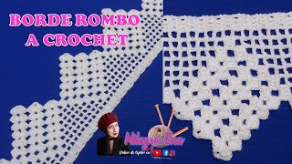 Borde N° 7 Orilla o Cenefa tejido a crochet para mantas toallas colchas cubrecamas o blusas [upl. by Onitselec]