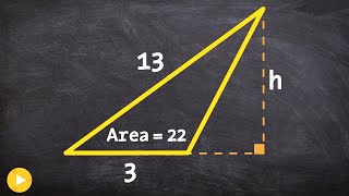 How to determine the height of a triangle when given the area [upl. by Ahsiekar696]