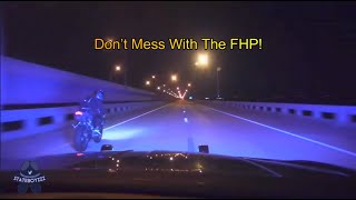 Florida Highway Patrol Crashes Into Sport Bike to End Pursuit [upl. by Orms]