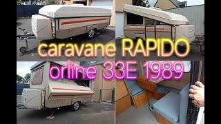 je m achète une caravane pliante RAPIDO online 33E de 1989 montage [upl. by Ariel571]