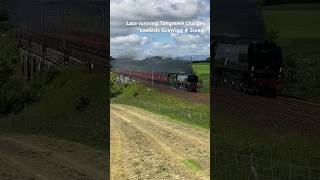 34067 Tangmere speeds towards Graying summit  Steam [upl. by Alamak]