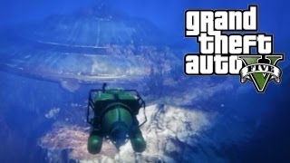 GTA 5 Easter Eggs  Underwater UFO GTA V Easter Egg [upl. by Hallee]