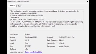 แก้ไขข้อผิดพลาด DCOM Event ID 10016 Windows 1011 [upl. by Aihgn]
