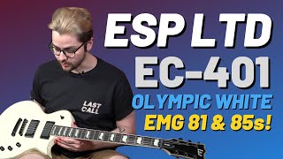 ESP LTD EC401 Olympic White w EMG 81 amp 85s  Active Pickups through Fender Blues JR [upl. by Notsahc]