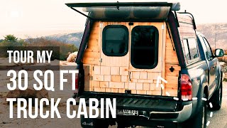 Turning my TRUCK TOPPER into a TINY CABIN  FULL TOUR  Truck Camper Build [upl. by Kayla]