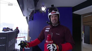 Ski Alpin Kitzbühel Abfahrt 2023 Kamerafahrt Joachim Puchner ORF [upl. by Atsuj]