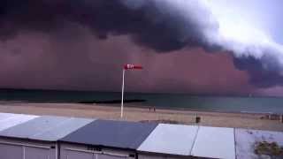 Terrible Orage de Knokke Le Zoute Belgique le 05 08 2013 [upl. by Frieda180]