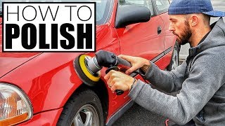 How To Polish A Car w Harbor Freight DA Polisher  Car Detailing and Paint Correction [upl. by Adria]