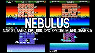 Nebulus Tower Toppler Comparison  Atari ST  Amiga  C64  DOS CPC  Spectrum  Nes  Gameboy [upl. by Trojan335]