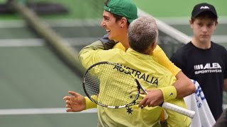 Highlights Lukas Rosol CZE v Thanasi Kokkinakis AUS [upl. by Aerua]