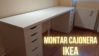 ✅ Cómo montar una cajonera de Ikea  Cajonera Alex con mesa [upl. by Elvina]