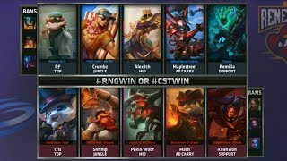 CST vs RNG Game 2 Highlights  TEAM COAST vs RENEGADES  2015 NA Challenger Summer Playoffs Final [upl. by Noell]