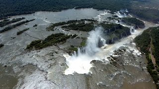 Brazil Iguazu Falls  Helicopter Tour [upl. by Bomke]