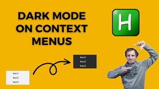 AutoHotkey  Change Context Menus to Dark Mode Works In GUIs or System [upl. by Suiluj]