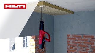 ANLEITUNG zum Befestigen von Dämmstoffen an Decken mit dem Hilti DX 5IE  DX 460IE Bolzensetzgerät [upl. by Ailet]