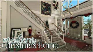 Bloxburg  Modern Christmas Family Home  Roblox  House Build [upl. by Lanevuj]