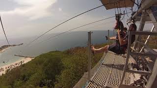 Labadee Haiti zipline dragons breath go pro [upl. by Ahsaekal]