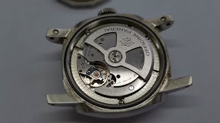 PANERAI Flyback Mechanical Watch Oil Wash Maintenance Cal9002 Movement Disassembly Appreciation [upl. by Aierbma]