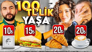 BİR GÜN BOYUNCA 100 TL  Kim Daha Çok Dayanacak [upl. by Raynah]