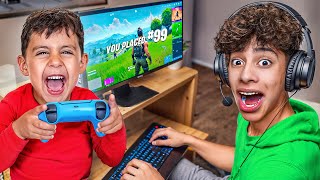 my Little Brother CONTROLS my Fortnite Game 😡 [upl. by Wengert126]