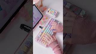 Girl Typing l Multi color Keyboard Typing keyboardgirl keyboard typingsounds [upl. by Satsoc]