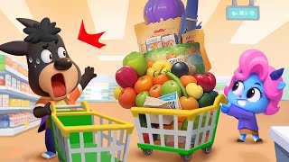 Grocery Store Shopping  Educational Cartoons for Kids  Police Cartoon  Sheriff Labrador [upl. by Aihsoj]