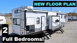 Check out this MASSIVE 2 Full Bedroom Fifth Wheel RV NEW FLOOR PLAN 2022 Impression 330BH [upl. by Leavy]