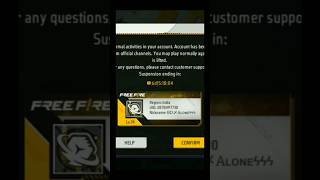 My ff Id ban Or suspendshorts freefireclips freefire [upl. by Boatwright678]