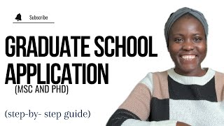 STEP BY STEP PROCESS TO APPLYING TO GRAD SCHOOL IN US  Study abroad  Study in the US [upl. by Cuthburt]