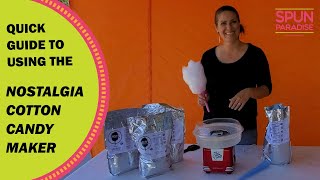 How to use a Nostalgia Cotton Candy Machine [upl. by Alyel]