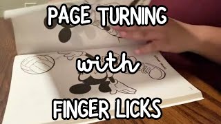 Page Turning Finger Licks No Talking ASMR  Relaxing Paper Sounds [upl. by Reprah]