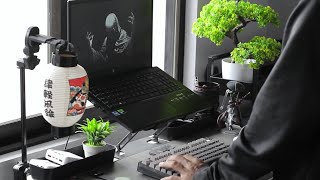 My 2024 Laptop Desk Setup l Zen Inspired l OnTheGo [upl. by Aitnahc353]