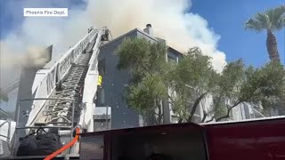 Dozens displaced after fire tears through central Phoenix apartment complex [upl. by Shields190]