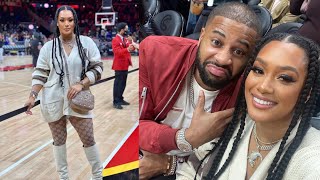 Zatima  Devale amp Crystal Spotted Attending A Atlanta Hawks Basketball Game Together [upl. by Aneelehs]