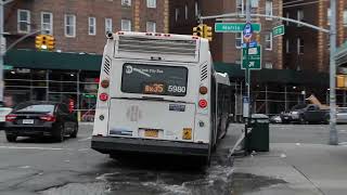 MTA New York City Bus NovaBus LFSA 5980 Bx35  E 167th Street amp Morris Avenue [upl. by Notniv]