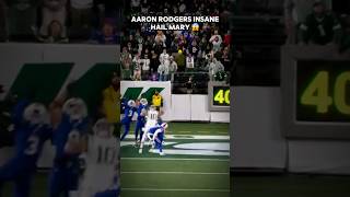 Aaron Rodgers Hail Mary at the end of the Half was shocking 😱  Jets vs Bills 🏈🏈🏈 shorts [upl. by Nemzzaj]