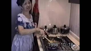 Mommy and Japanese Mom with Thai Vegetarian Foods homemade in Chiba 1998 [upl. by Paxton]