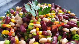 Salade mexicaine aux haricots rouges  سلطة مكسيكية منعشة [upl. by Marris]